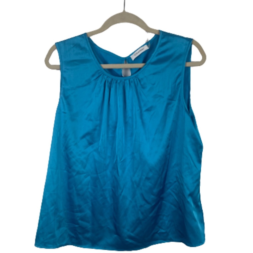 Calvin Klein size XL silky tank top- teal